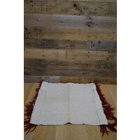 thumb-Vintage kleedje rood wit handgeweven-5