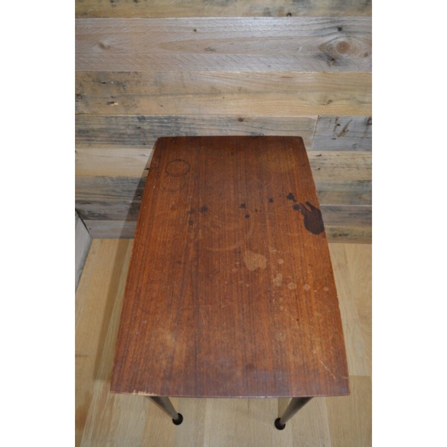 Retro pastoe bijzettafeltje mahonie-6