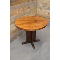 thumb-Rond Art Deco salontafeltje hout-2