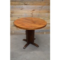 thumb-Rond Art Deco salontafeltje hout-1