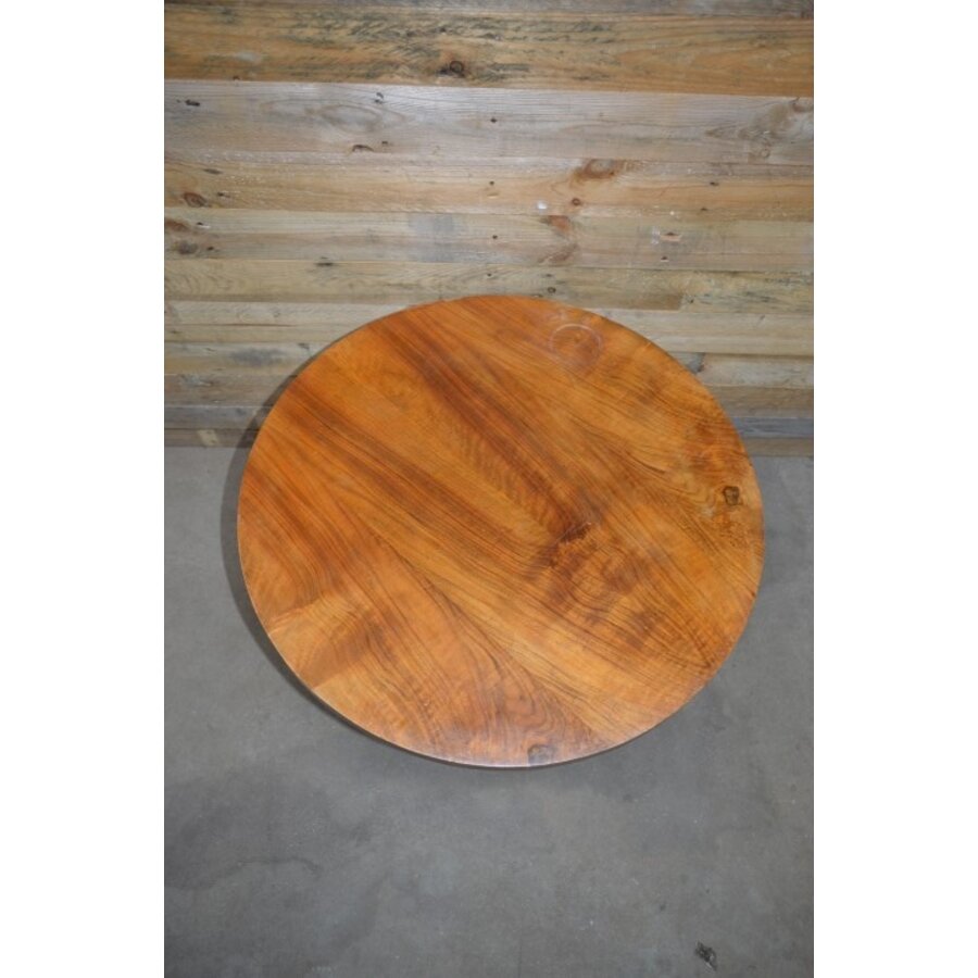 Rond Art Deco salontafeltje hout-3