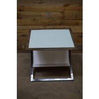 thumb-Sofa bijzettafeltje met lectuurbak chroom glas-3