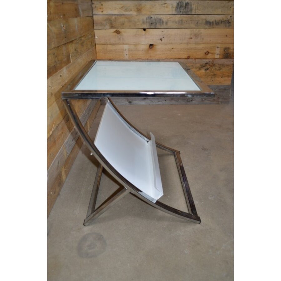 Modern ogend sofa bijzettafeltje met lectuurbak-2