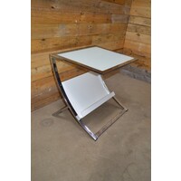 thumb-Sofa bijzettafeltje met lectuurbak chroom glas-1