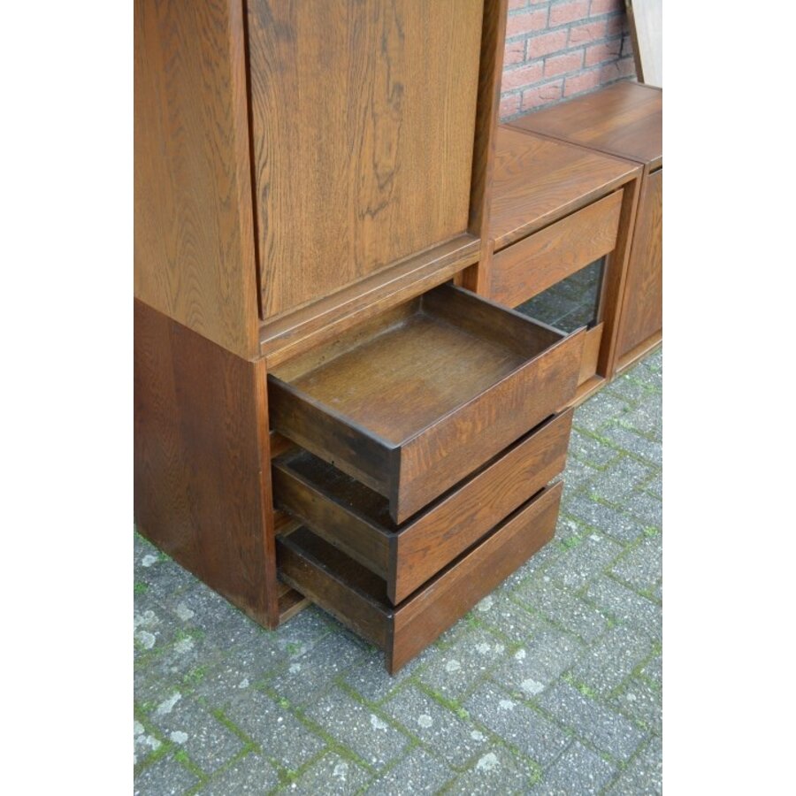 Blokkenkast eiken met 1 muur schap-6