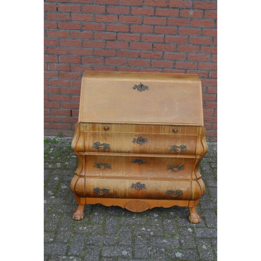 Barok klep secretaire met opknapwerk-2
