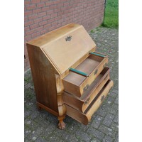 thumb-Barok klepsecretaire eiken fineer op klauwpoten-5
