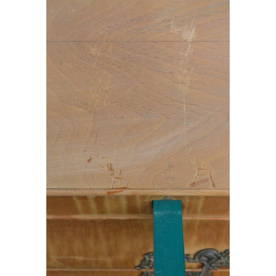 Barok klepsecretaire eiken fineer op klauwpoten-7