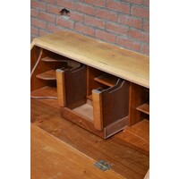 thumb-Barok klepsecretaire eiken fineer op klauwpoten-8