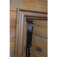 thumb-Facet geslepen spiegel met grenen houten lijst-3
