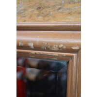 thumb-Facet geslepen spiegel met grenen houten lijst-4