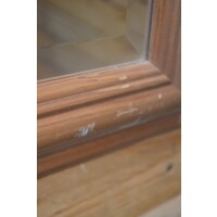 thumb-Facet geslepen spiegel met grenen houten lijst-5