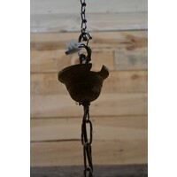 thumb-Art Deco stijl plafondlamp met melkglas en gips-4