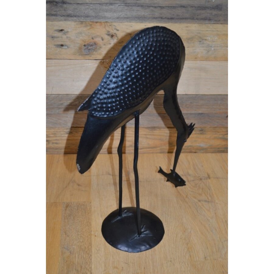 Metalen vogel met vis-6