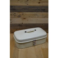 thumb-Crème emaille broodtrommel met handgreep-1