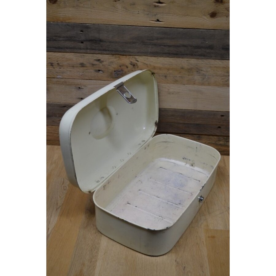 Crème emaille broodtrommel met handgreep-7