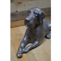 thumb-Deense dog betonnen beeld oud brons kleur-2