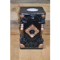 thumb-Betonnen zuil zwart met oud brons – pilaar of sokkel voor plant of beeld-2