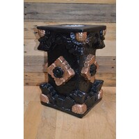 thumb-Betonnen zuil zwart met oud brons – pilaar of sokkel voor plant of beeld-4