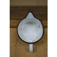 thumb-Emaille maatbeker 1 liter wit blauw-7