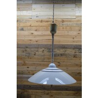 thumb-Masive plafond hanglamp schotel kap jaren 70-1