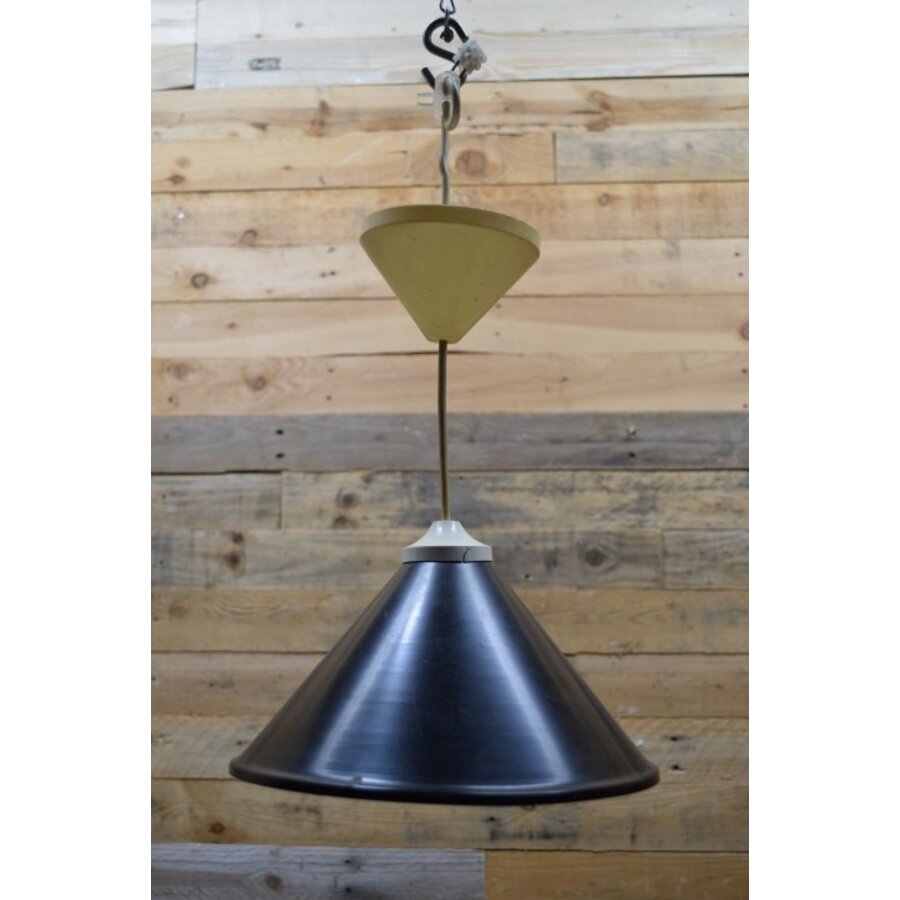 Retro zwarte metalen hanglamp-1
