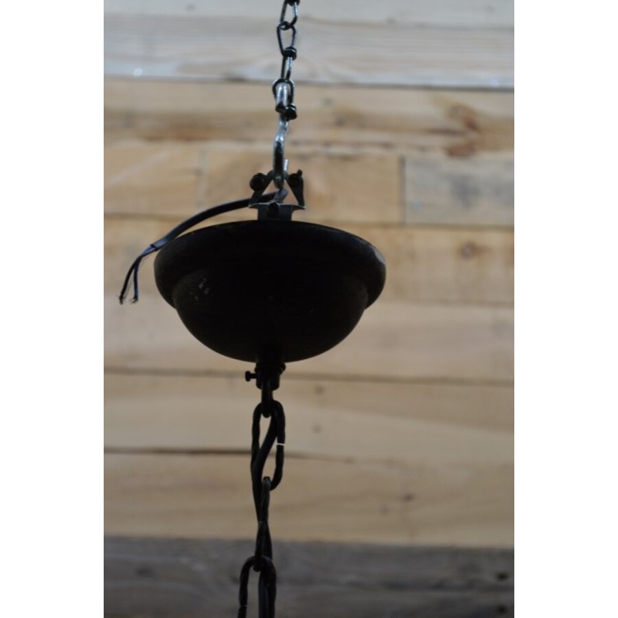 Art Deco hanglamp met metalen kap-3