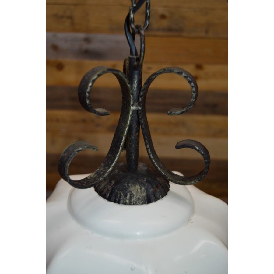 Art Deco hanglamp met metalen kap-4
