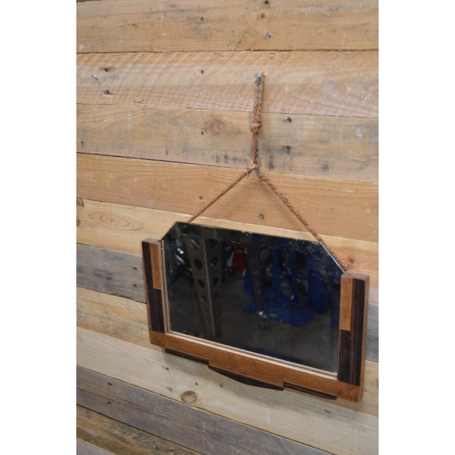 Art-Deco spiegel facet geslepen met het weer erin-3