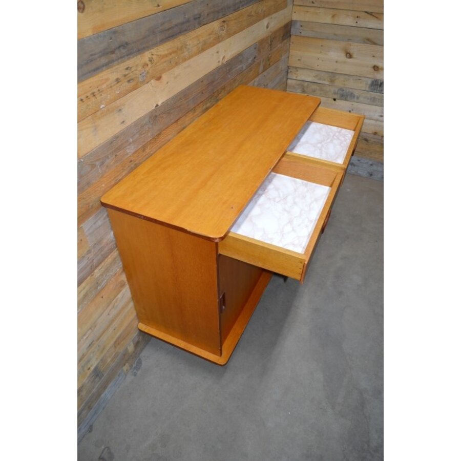 Retro commode of jaren 50 schoenenkastje-7