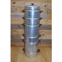 thumb-Vintage Fluks stoompannenset van aluminium-4