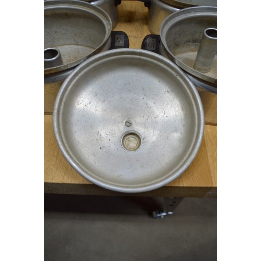 Vintage Fluks stoompannenset van aluminium-9