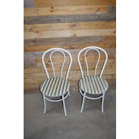 thumb-Set van 2 metalen Thonet model buizenframe stoelen-2
