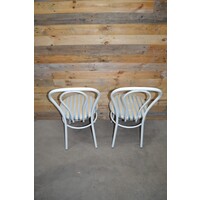 thumb-Set van 2 metalen Thonet model buizenframe stoelen-5