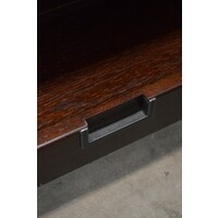 thumb-Salontafel massief eiken donker rechthoekig-3