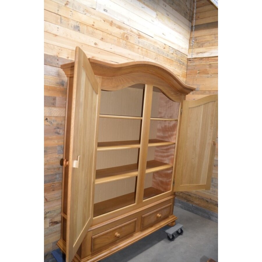 Blank eiken toogkast met laden en deuren-3