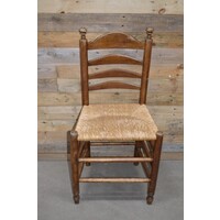 thumb-Oud hollandse knopstoel met biezen mat-1