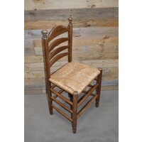 thumb-Oud hollandse knopstoel met biezen mat-2