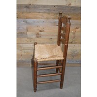 thumb-Oud hollandse knopstoel met biezen mat-5