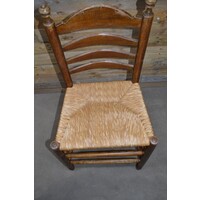 thumb-Oud hollandse knopstoel met biezen mat-6