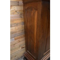 thumb-Antieke Biedermeier kast van massief eikenhout met planken en laden-8