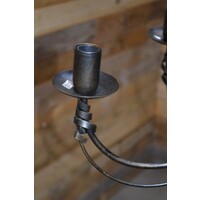 thumb-Messing kleurige kroonluchter met 5 armen in mid century stijl-5