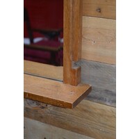 thumb-Oud eiken lijst met facet spiegel en schapje-2