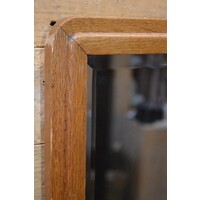 thumb-Oud eiken lijst met facet spiegel en schapje-5