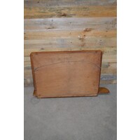 thumb-Oud eiken lijst met facet spiegel en schapje-6