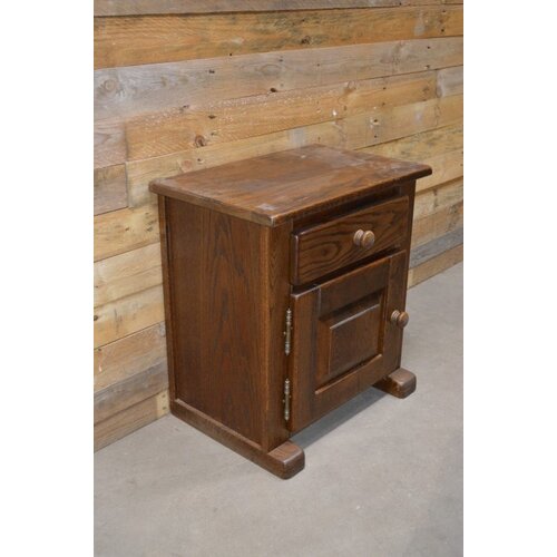 Nachtkastje donker eiken 