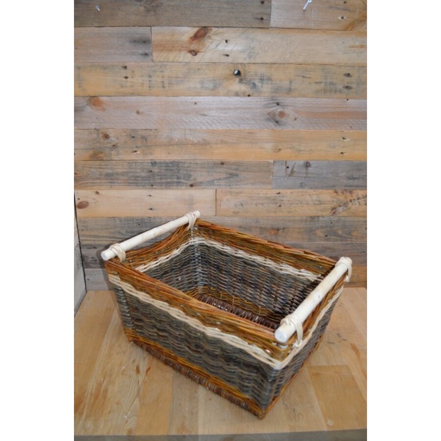 Handgevlochten wilgentenen mand in drie kleuren met houten handgrepen-6