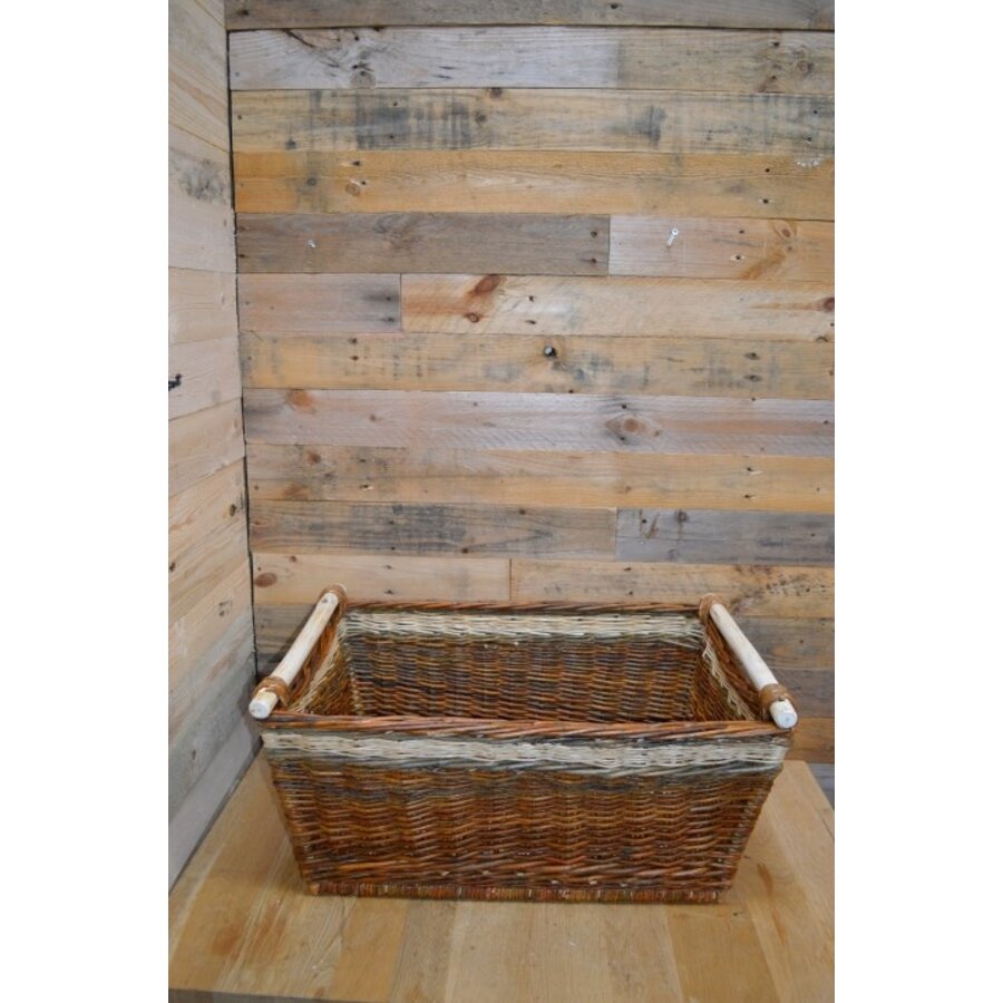 Grote driekleurige  mand rechthoekig met houten handgrepen-2