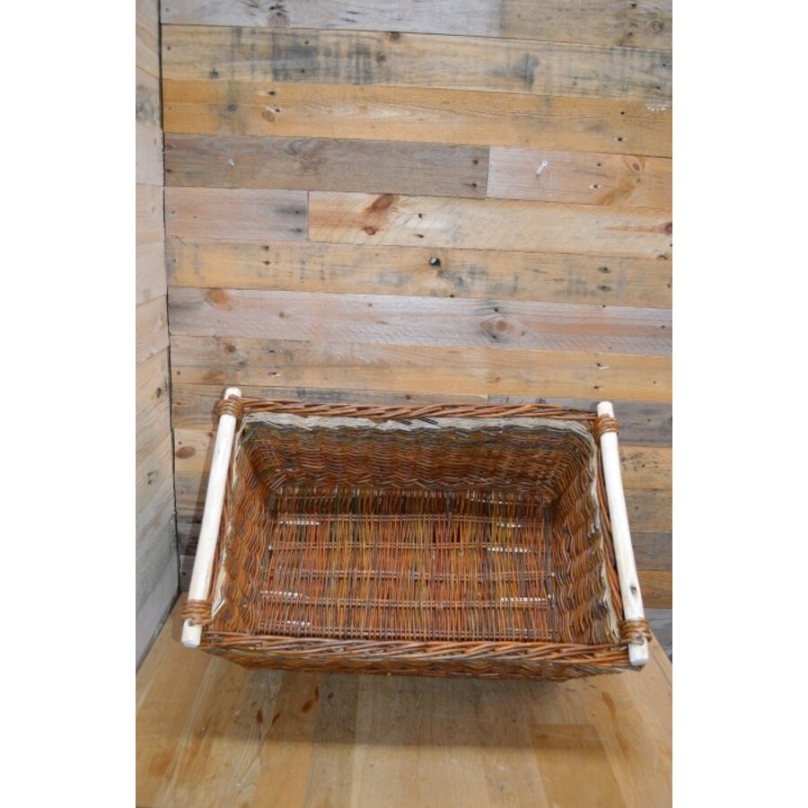 Grote driekleurige  mand rechthoekig met houten handgrepen-5