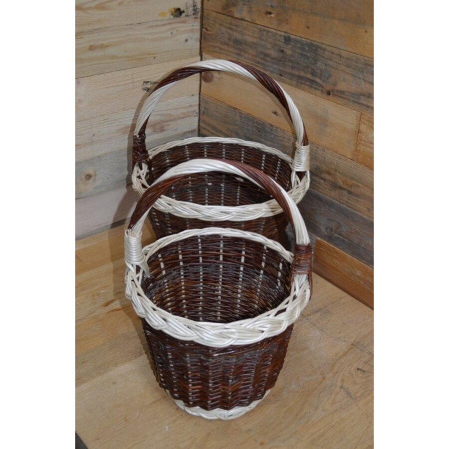 Ronde 2 kleurige manden set van 2-2